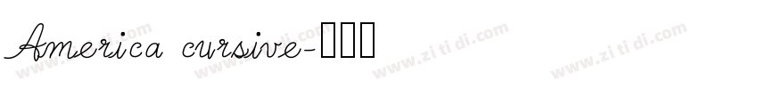 America cursive字体转换